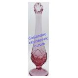 Pink Swung Glass Vase