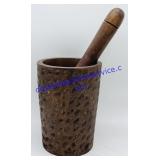 Wooden Mortar & Pestle
