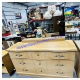Blonde Dresser with Mirror 56x62x17