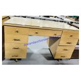 Blonde Wood Desk with Glass Top 30x48x22?