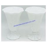 2 Milk Glass Ice Cream Cups