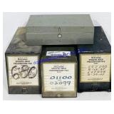 4 Metal Filing Boxes
