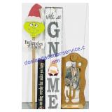 4 Wooden Decorations (Tallest 62")