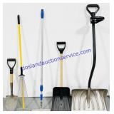 Small & Standard Plastic Snow Shovels, Metal