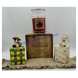 Wooden Box, Candle, Mary