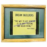 Dream Builders Framed Picture 12"x15"