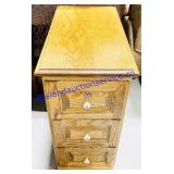 Wooden End Table w/ Drawers (25x13x27")