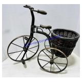 Decorative Riveted Tricycle with Basket