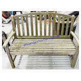 Wooden Lichen Growth Outdoor Bench (48x38x20")