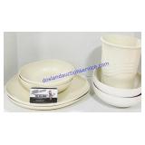 7 Beige Ceramic Dishes