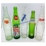 5 Vintage Soda Bottles