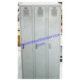 3 Connected School Lockers (77x36x15")