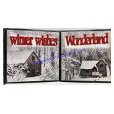 Set of 2 Winter Glitter Wall Hangings 12"x12"