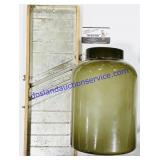 Antique Mandolin & Large Glass Vase