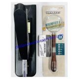 Heavy Duty Stapler & Magnifier & Screwdriver Set