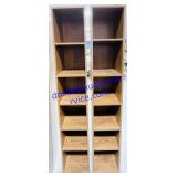 2 Adjustable 5 Shelf Pressboard & Vinyl