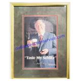 Framed Vintage Schlitz Advertisement Poster