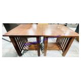 Pair of Wooden End Tables (Made In Malaysia,