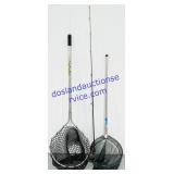 2 Large Fishing Nets & Bait Caster Fishing Rod
