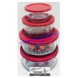 4 Lidded Pyrex & Anchor Hocking Lidded