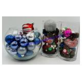 Glass Vases with Ornaments