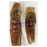 Carved Wooden Faces