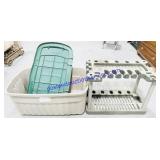 Large Plastic Tote & Shelf