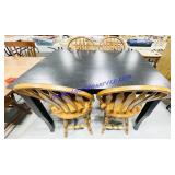 Hamilton & Spill Black Painted Wooden Table w/ 4