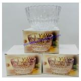 3 6" "Fairmont" Crystal Bowls