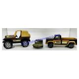 Tonka Truck & Buddy L Jeep and Trailer Toys