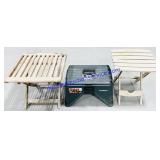 Wooden Outdoor Side Table, Flambeau Tackle