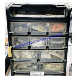 Plastic Parts Bin w/ Misc Hardware