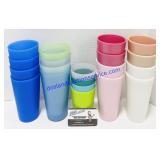 20 Colored Plastic Cups