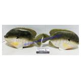 2 Wooden Fish Decorations (1 Cracked)