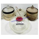 4 Antique Kerosene Jugs