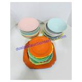 Lot of Multicolored Ceramic Plates