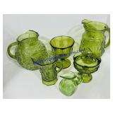 Vintage Green Glassware