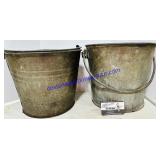 Pair of Galvanized Buckets
