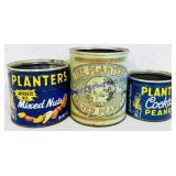 3 Planters Nuts Tins (Varied Condition & Age)