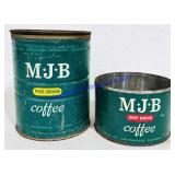 2 M-J-B Coffee Tins (1 Lid)