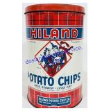 Hiland Potato Chips Tin w/ Lid