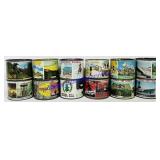 12 Tin American State & City Mugs