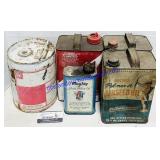 5 Vintage Tins