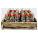 24 Vintage Coca-Cola Soda Bottles w/ Cardboard