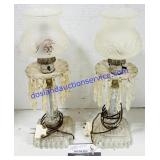 2 Plastic & Glass Lamps