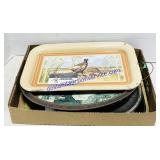 Lot of Metal Drink Trays