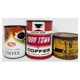 3 Coffee Tins (Varied Brand, Age, Condition, &