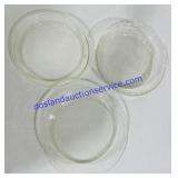 3 Glass Pyrex Plates
