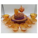 Vintage Carnival Glass Set