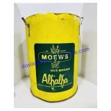 Vintage Moews 303 Brand Alfalfa Seed Bucket